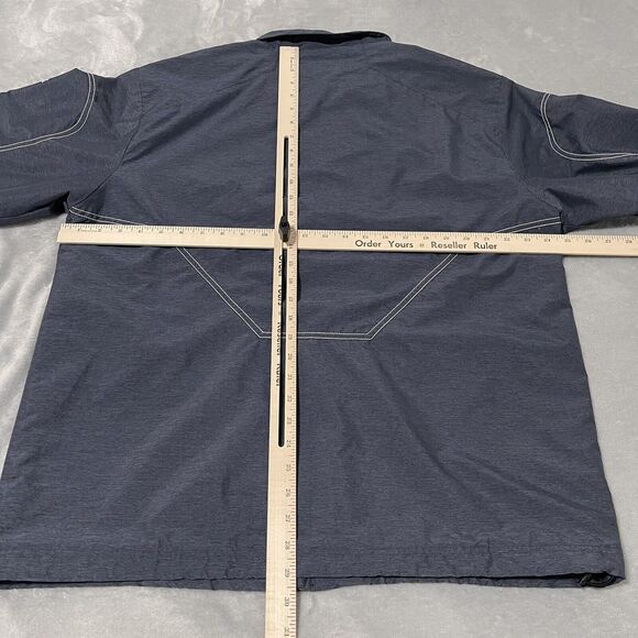 New England Patriots Jacket Men Large Gray Reebok NFL OnField Zip Windbreaker - Picture 8 of 13